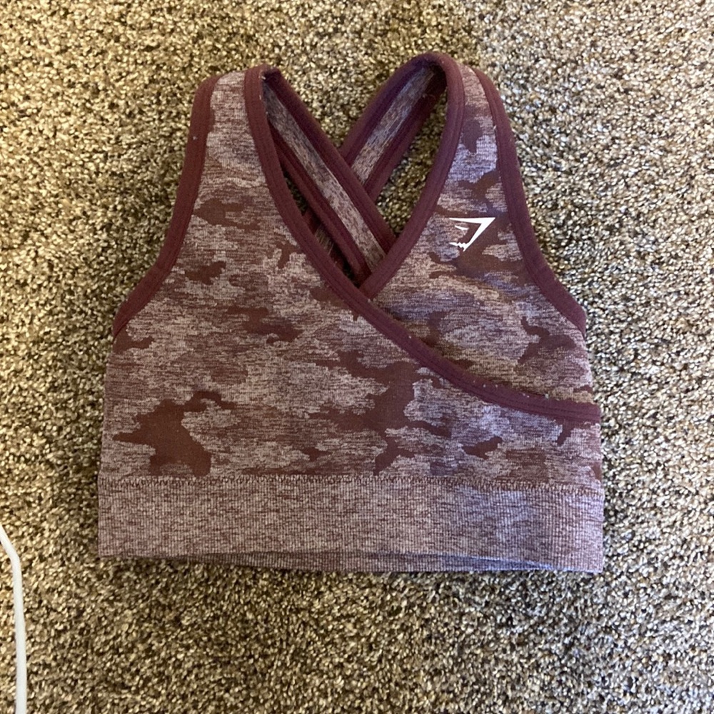 Gymshark camo sports bra